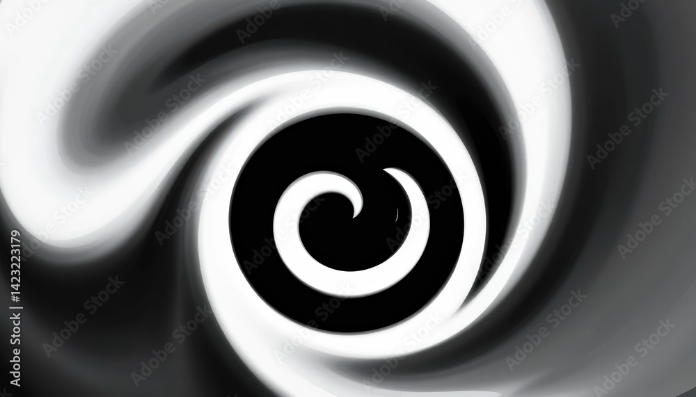 Poster dynamic swirling patterns in abstract art digital medium creative visualization monochromatic color 