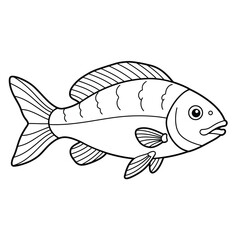 Fish, seafood, sketch. Vintage retro print, seafood salmon fish sketch, sea life, ink pencil style drawing engrave old school sketch, hand drawn. Sketch artwork salmon fish. Vector Illustration