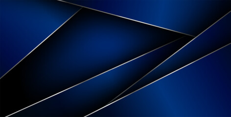 blue gradient color with silver list geometric triangle vector background overlap layer on black space for text and square background design. eps10 vector