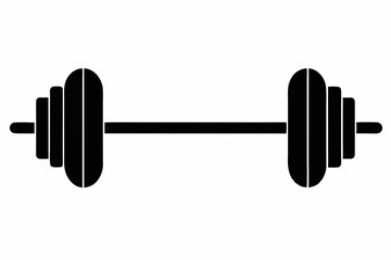 Barbell Silhouette Vector Illustration