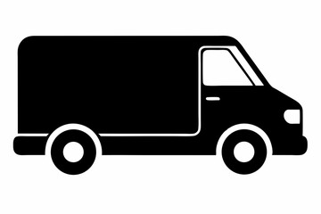 Delivery Van Silhouette Vector Illustration