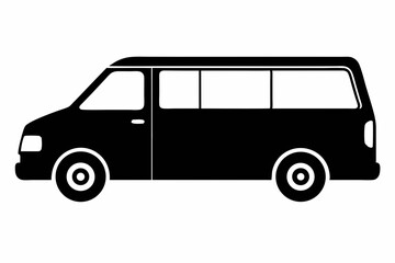 Minivan Silhouette Vector Illustration