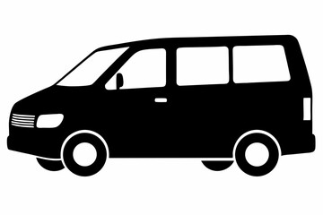 Minivan Silhouette Vector Illustration