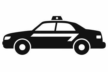 Police Car Silhouette Vector Illustration