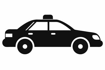 Police Car Silhouette Vector Illustration