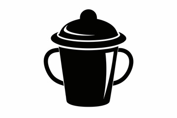 Sippy Cup Silhouette Vector Illustration