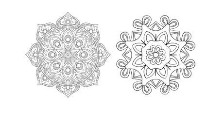Traditional Indian henna design isolated on white background. Elegant mehndi artwork perfect for weddings, festivals, and cultural themes in design and illustration projects