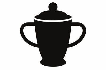 Sippy Cup Silhouette Vector Illustration