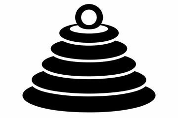 Stacking Rings Toy Silhouette Vector Illustration
