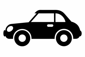 Toy Car Silhouette Vector Illustration