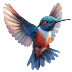 hummingbird isolated on white