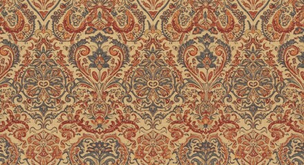 Traditional Indian Block Print Textured Cotton Fabric Pattern