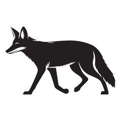 Artistic jackal silhouette created with minimalist vector form for brand use – jackal silhouette – jackal vector – jackal illustration – silhouette of jackal – jackal icon

