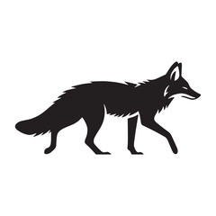 Simple jackal silhouette vector for clean and professional branding projects – jackal silhouette – jackal vector – jackal illustration – silhouette of jackal – jackal icon

