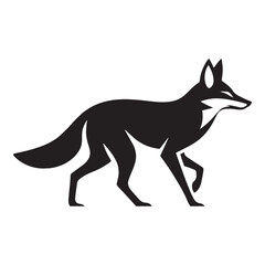Refined vector silhouette of jackal designed for use in digital artwork – jackal silhouette – jackal vector – jackal illustration – silhouette of jackal – jackal icon

