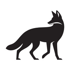 Geometric jackal silhouette in sharp vector form with artistic precision – jackal silhouette – jackal vector – jackal illustration – silhouette of jackal – jackal icon

