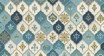 Seamless Background Vibrant Traditional Moroccan Tile Islamic Patterns