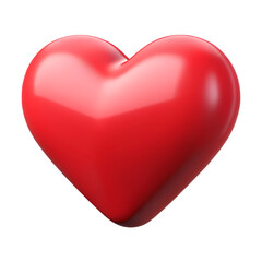 red heart isolated on white