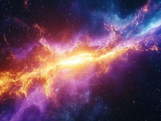 Fototapeta premium Cosmic Nebula Space Background with Vibrant Colors