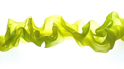 Flowing lime green fabric
