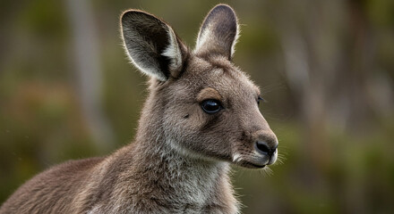 Fototapeta premium Close-Up Profile of a Wild Animal Head in Nature