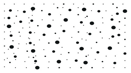 Abstract geometric pattern. Vector seamless black and white circle background. Irregular shapes. Modern stylish dot texture. Trendy print. Swatch. For print, wrapping paper, wallpaper, textile, fabric