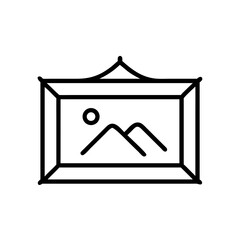 Wall Frame with Artwork Icon Design