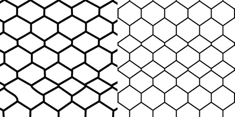 Fototapeta premium Hexagonal grid pattern vector illustration suitable for design and graphic use