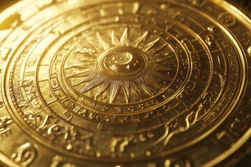 Ornate golden emblem design