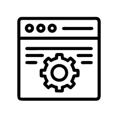 Webpage Interface with Gear Icon Design
