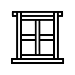 Window Frame with Crossbars Icon Design