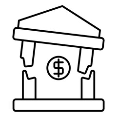 Bank Institution outline icon