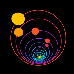 Abstract shaped planet or solar system