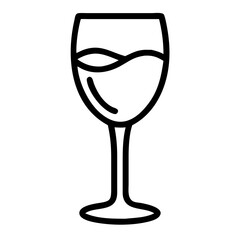 Wine Glass with Stem Icon Design