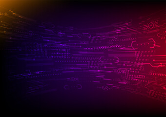 Abstract digital blue light code technology