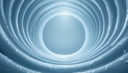 Exploring the depths of a tranquil blue tunnel abstract visual art digital creation calm atmosphere aerial perspective concept of infinity