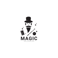 Magic hat design inspiration with star wand logo
