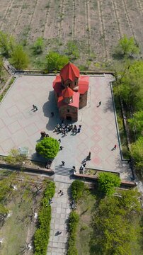 St. Ghazar Church is an Armenian Apostolic church in Metsamor, Armavir province of Armenia with drone