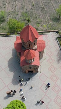 St. Ghazar Church is an Armenian Apostolic church in Metsamor, Armavir province of Armenia with drone