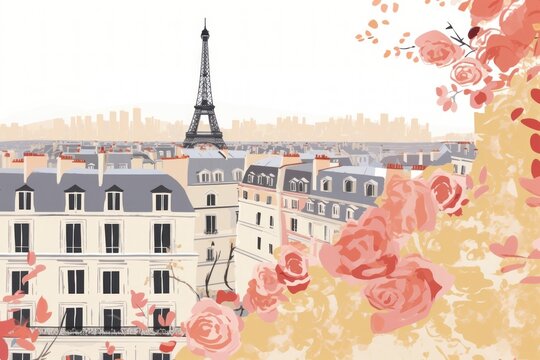 Paris architecture building graphics.
