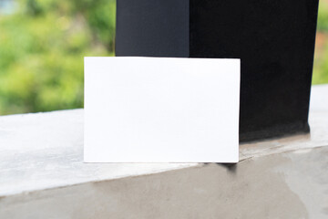 White blank business card mockup