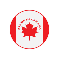 set of made in the canada labels, made in the canada logo, canada flag , canada product emblem, Vector illustration