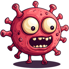 Fototapeta premium virus cartoon