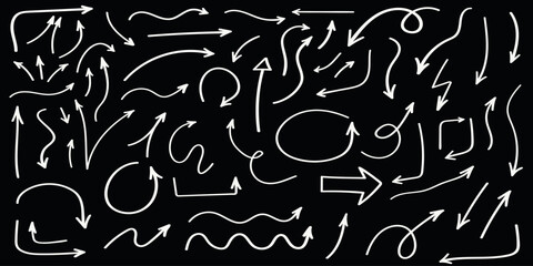 Line hand drawn brush marker underline, highlight, star element set