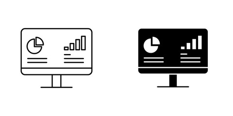 Dashboard icon vector symbol collection on white background.
