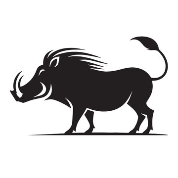 Customizable warthog silhouette vector for nature-themed artwork and branding &ndash; warthog silhouette &ndash; warthog vector &ndash; warthog illustration &ndash; silhouette of warthog &ndash; warthog icon

