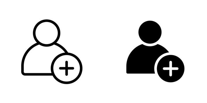 Follower icon vector symbol collection on white background.