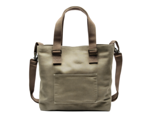 Beige Canvas Tote Bag