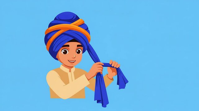 Illustrative Guide: Tying a Sikh Turban
