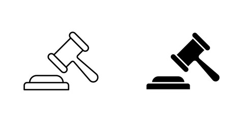 Law icon vector symbol collection on white background.